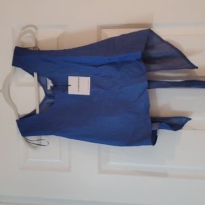 Glamorous denim cut out back crop top